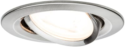Inbouwlamp Nova zwenkbaar rond 84 mm 50° GU10 max. 35W 230V dimbaar Staal geborsteld