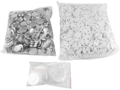 Dailygoods- Badgeknoppen 32 mm - Set van 1000 Stuks - Herbruikbare Knop-Badges - Hoogwaardig Materiaal - Eenvoudig te Monteren - Robuust en Niet Breekbaar - Button Badges