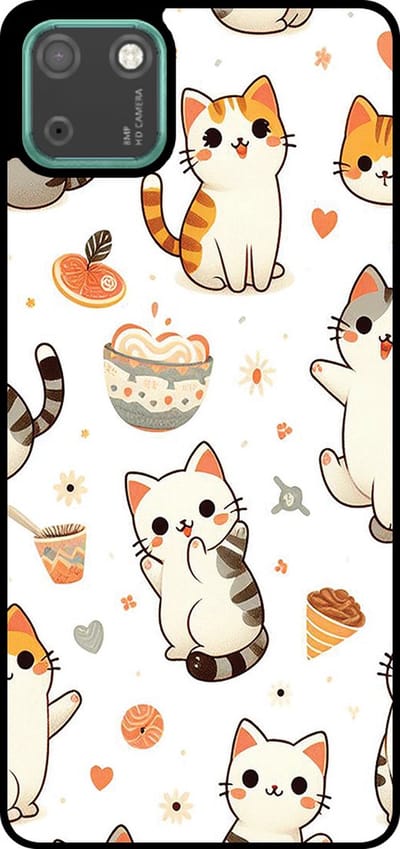 Smartphonica Telefoonhoesje Geschikt voor Huawei Y5P met katten opdruk - TPU backcover case cat design geschikt voor Huawei Y5p