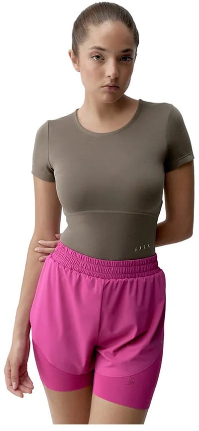Born Living Yoga Aldina T-shirt Met Korte Mouwen Grijs S Vrouw