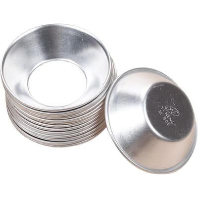 10 stuks Eiertaartvorm Cake Aluminiumlegering Taartvorm Bakgereedschap Cupcake Eiertaart Fruittaartvorm Bloemvorm Herbruikbare Bakvorm gray