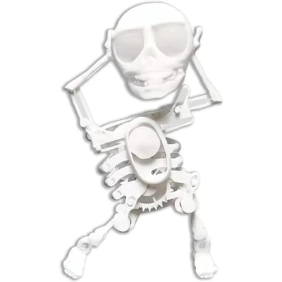 Opwindend Dansend Schedel Speelgoed Kinderen Peuters Bureau Mini 3D Print Schuddende Schedel Pop Veer Mechanisme Speelgoed Grappig Verjaardagscadeau
