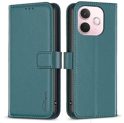 BINFEN Hoesje - Geschikt voor OPPO A5 Pro 5G Hoesje - BINFEN Color Book Case - Groen