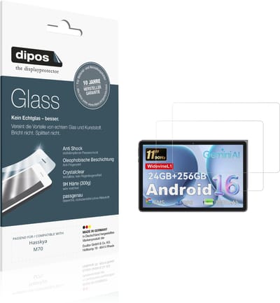 dipos – 2x Pantserfolie geschikt voor Hasskya M70 | 9H Screenprotector