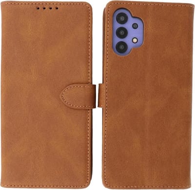 Samsung Galaxy A32 5G Hoesje - Portemonnee Book Case - Kaarthouder & Magneetlipje - Kunstleer - Bruin
