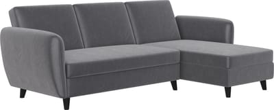 Perry-Slaapbank - 3-zits - Grijs Velours