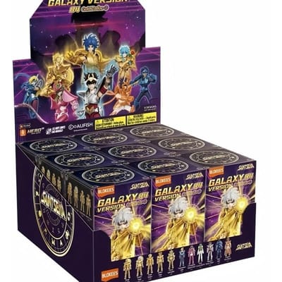 Nieuwe Blokees Saint Seiya Galaxy Versie 04 Gouden Twaalf Tempels Blind Box Gouden Heiligen Assemblage Pop Actiefiguur Verzamelbaar Speelgoed gray
