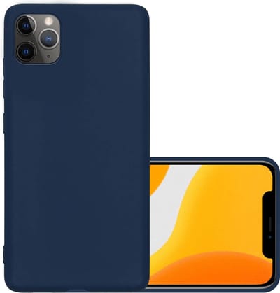 Hoesje - Geschikt voor Apple iPhone 11 Pro - Sterk & Shockproof - Hoes Cover - Siliconen Case - Donkerblauw