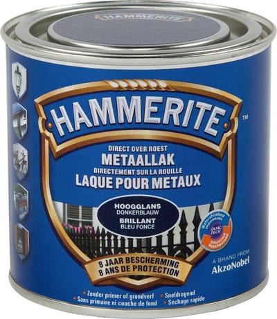 Hammerite Metaallak Hoogglans - Donker Blauw - 250ML - Donker Blauw