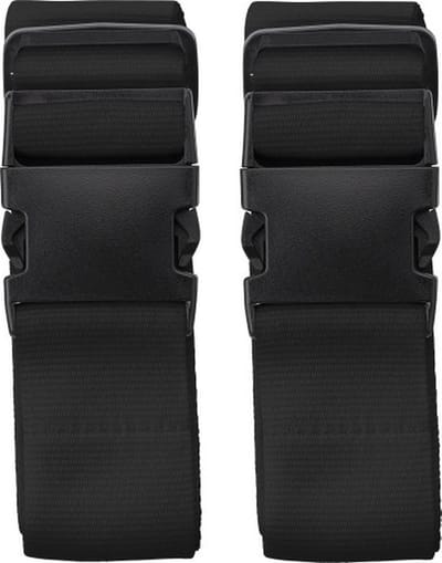 2x stuks Cadebo Kofferriemen 180cm - Verstelbaar - Geschikt voor iedere koffer - Zwart
