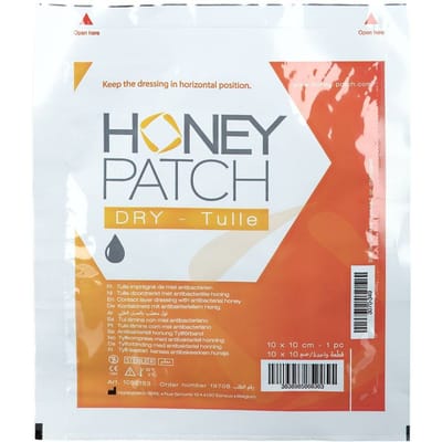 Honeypatch Dry Genezende Honing 10x10cm 1 Compressen