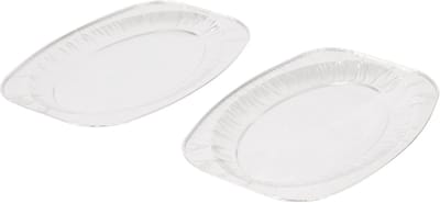 Excellent Houseware Serveerschaal | Aluminium Schaal | Feestschaal | Gourmetschaal | Vleesschaal | Saladeschaal | Ovale Serveerschaal | Wegwerpschaal | Catering Schaal | Kerst Schaal | BBQ Schaal | 2 Stuks | 35 x 24 cm