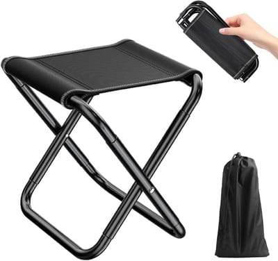 Opvouwbare Campingstoel met Opbergtas - Lichtgewicht Mini Stoel voor Vissen, Reizen en Picknicks - 29 x 23 x 31 cm