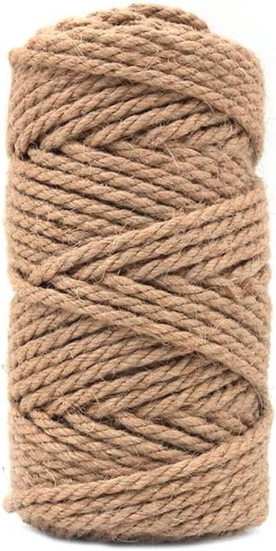 Allecto - Sterke Natuurlijke Jute Touw - 5mm Dikke - 50 Meter Lange - Jute String Rope Roll - Tuin Arts Ambachten - Home Decor Verpakking - Geschikt voor - Diverse Doeleinden - Natuurlijke Kleur