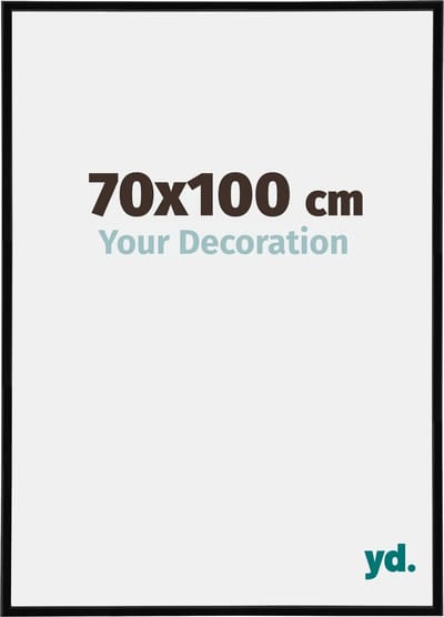 Your Decoration - Fotolijst 70x100 cm - Kunststof - Zwart Hoogglans - Annecy