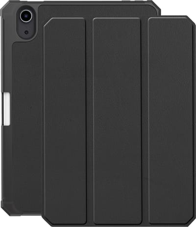 Hoes - Geschikt voor Apple iPad Mini 7 (2024) - 8.3 inch - 7e Generatie - Dun & Stevig - Trifold Bookcase - Hard Cover Case - Met Uitsparing Geschikt voor Apple Pencil - Hardcover Book - Tablet Hoesje - Zwart