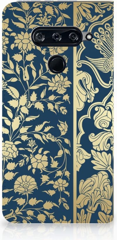 LG V40 Thinq Smart Cover Beige Flowers
