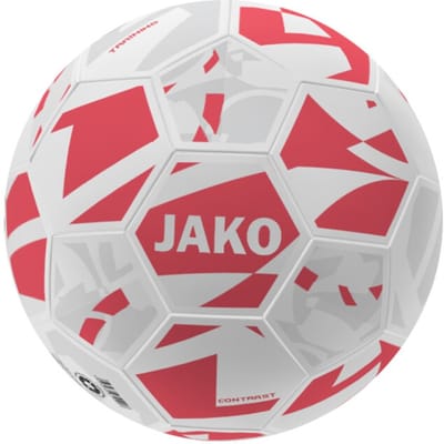 Jako Contrast (Size 4) Trainingsbal - Wit / Koraal | Maat: 4