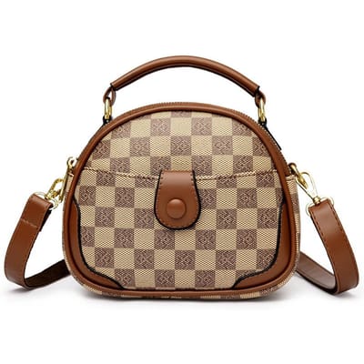 Sac Maman Multicouche à Carreaux Style Automne Haut de Gamme Niche et Polyvalent Sac à Main Design Niche Sac Bandoulière Sac pour Téléphone Portable