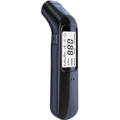 Testeur d'alcool portable sans contact avec écran LED Alcootest Testeur d'alcool Précision Éthylotest Outil de diagnostic black