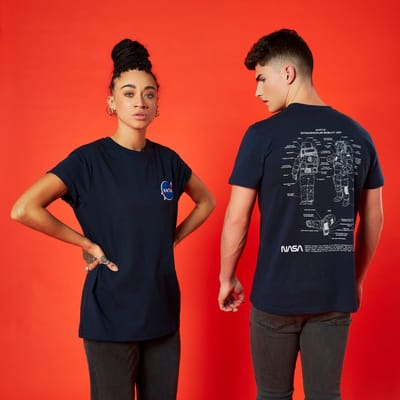 NASA Suit Up Unisex T-Shirt - Navy - S