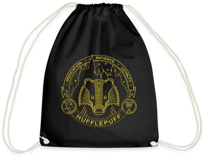 Harry Potter Huffelpuf Lineart Gymtas