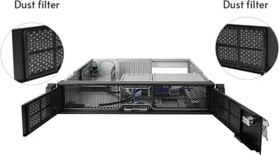 Chieftec UNC-209S-B-OP computerbehuizing Rack Zwart
