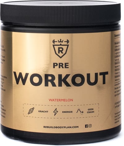 Rebuild Nutrition - Pre-Workout - Pre Workout Per Scoop 400 mg Cafeïne - Preworkout Haal Het Maximale Uit Je Trainingen - Energy Drink - Watermeloen smaak - 30 doseringen - 300 gram
