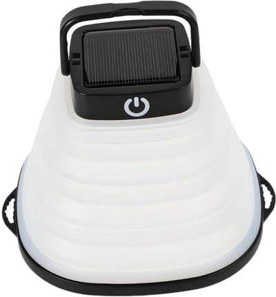 GELLDG Solar LED Lantaarn - Opvouwbaar - Tentlamp - Led Lamp Oplaadbaar - Kamperen - Nood - Storm - Hanglamp - Zonne Energie - Geschikt voor kamperen, wandelen en noodgevallen - Zwart