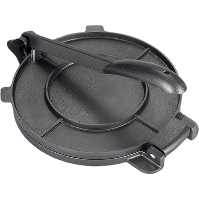 Tortillapers 8 inch zware bloemtortillapers Aluminiumlegering Voorgekruide Roti Maker met zwart