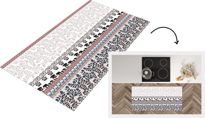 Keukenloper - Loper keuken - Patronen - Safari - Olifant - Afrika - 120x60 cm - Keukenloper vinyl
