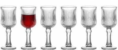 Alessandro likeurglazen Athena Crystal - 6x stuks - glas - 50 ml - borrel glazen - transparant met motief
