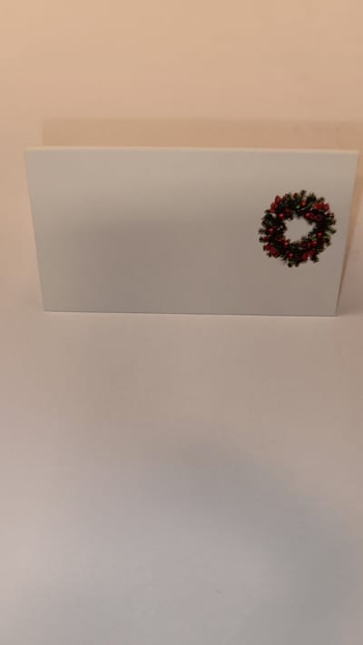 Menukaartjes Kerst Wit - 10 stuks