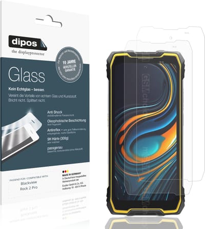 dipos – 2x Matte Pantserfolie geschikt voor Blackview Rock 2 Pro | 9H Screenprotector