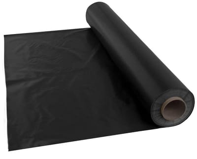 Bouwfolie Vochtwerend - Afdekfolie Dekvloer - Bouw Beschermen - Waterdicht Membraan - 6m x 10m 300mu - Zwart