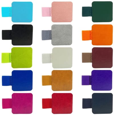 Dailygoods- Pennenhouder 15-delig - PU-lederen lusclip - Elastische penring - Bureau accessoires - Sterke lijm - Levende kleuren - Penhouder
