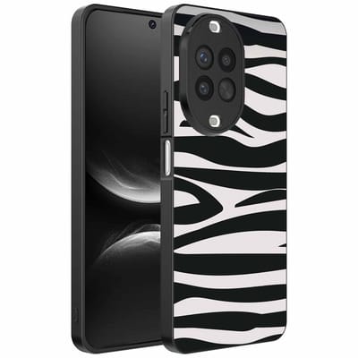 Geschikt voor Huawei Nova 14 Telefoonhoesje met zebra opdruk - TPU backcover case zebra design - Zwart Wit - Smartphonica geschikt voor Huawei Nova 14