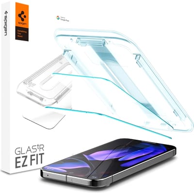 Spigen Screen Protector Geschikt voor Google Pixel 9 / 9 Pro - EZ Fit GLAS.tR - 9H Tempered Glass - Case Friendly - Gemakkelijke Installatie - 2-Pack