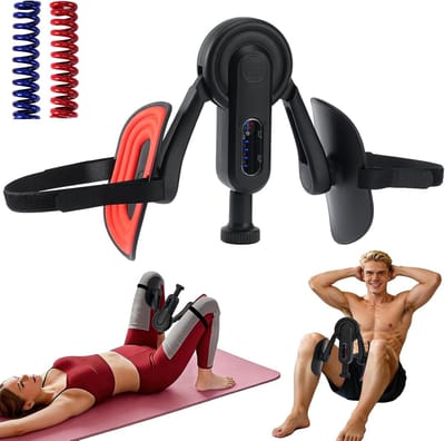 Dijtrainer – Bekkenbodemtrainer met instelbare weerstand (10-135 lbs) – Kegel- en binnendijtrainer met beenband – Trainingsapparaat voor dijen: voor vorming, yoga, afvallen en thuisfitness (inclusief 2 veren)