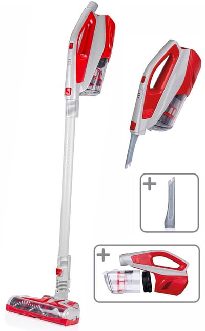 Dirt Devil Steelstofzuiger Draadloos DD9003 – 2-in-1 Draadloze Stofzuiger en Kruimeldief – Geschikt voor Dierenharen - Zonder Zak – Op Accu – Krachtig – Lichtgewicht - Incl. Opzetstukken