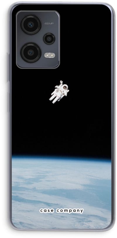 Case Company® - Hoesje geschikt voor Xiaomi Redmi Note 12 hoesje - Alone in Space - Soft Cover Telefoonhoesje - Bescherming aan alle Kanten en Schermrand