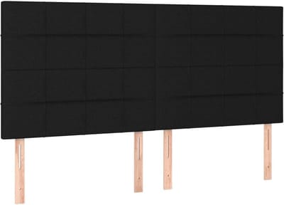 Hoofdbord - Bedonderdeel - Slaapkamer Inrichting - In hoogte verstelbaar - 180 cm breed - Zwart