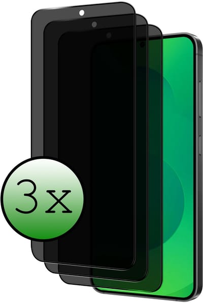 Screenprotector - 3 Stuks Geschikt voor Samsung Galaxy S25 FE - Privacy Filter - Beschermglas - Gehard Glas - Tempered Glass - Screen Protector