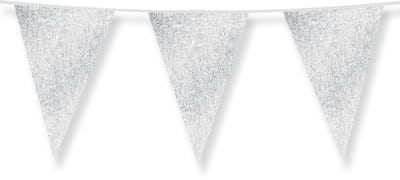 Glitter flags 20 x 30cm - Silver