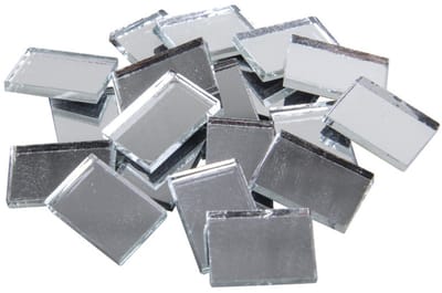 Rayher spiegel mozaiek tegeltjes/stenen - 1 x 1,5 cm - 1200x stuks - Mozaieken maken - Creatief hobby/knutsel materiaal