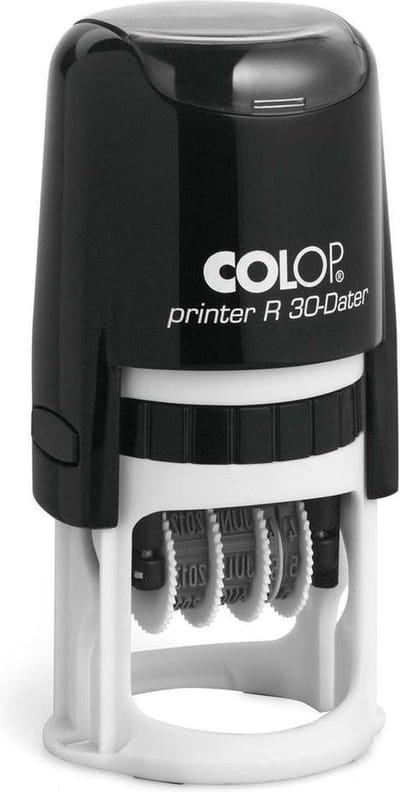 Colop Printer R30/D Blauw - Stempels - Datum stempel Nederlands - Stempel afbeelding en tekst