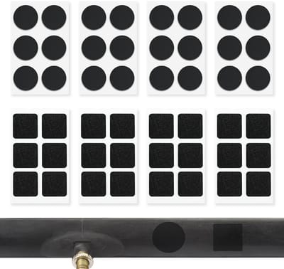 Dailygoods- Buitenbandreparatieset 48 Stuks - Zelfklevende Patches - Geschikt voor Fietsen/Prams/Wheelchairs - Eenvoudig in Gebruik - Duurzaam/Ondersteunt Onderweg - Buitenbandreparatie