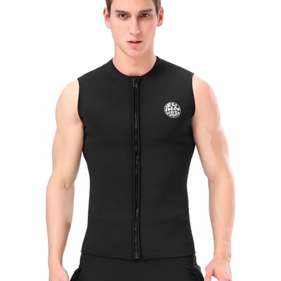 3 mm neopreen wetsuit-topvest Thermisch warm mouwloos vest voor duiken, surfen, zwemmen, zeilen L