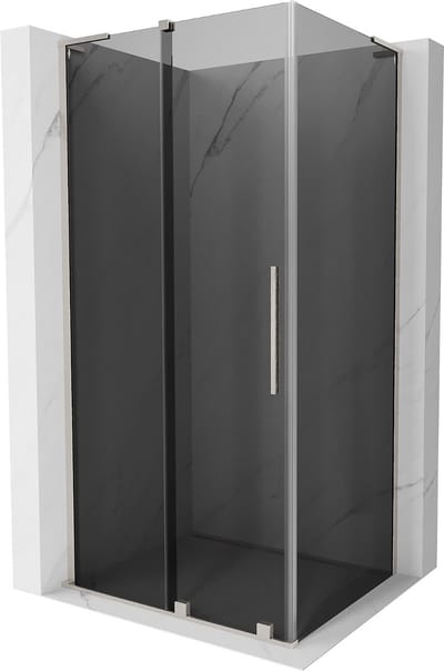 Mexen Velar L schuifdouchecabine 90 x 70 , grafiet, geborsteld nikkel - 871-090-070-43-97