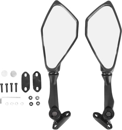 Motorfiets Achteruitkijkspiegels voor Ninja 300 250 ZX6R 636 300R EX3, Vouwbare Zwarte Vervangingsspiegels voor Motorrijders